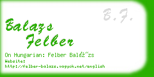 balazs felber business card